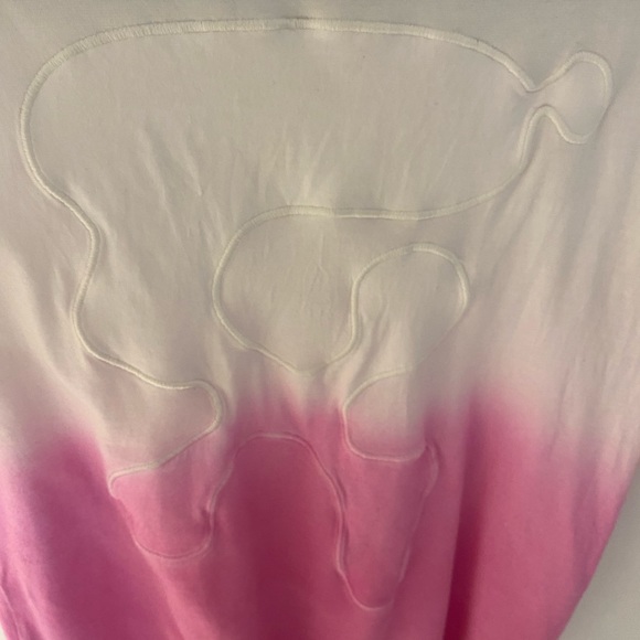 Off white ombré t shirt , white and fuchsia with logo in the back - Picture 3 of 6
